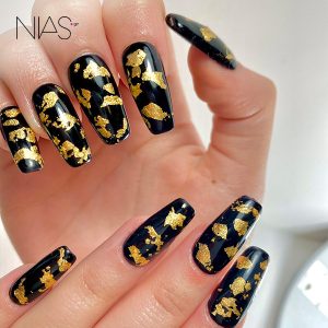 Nias Nials - Black with Gold Leaf