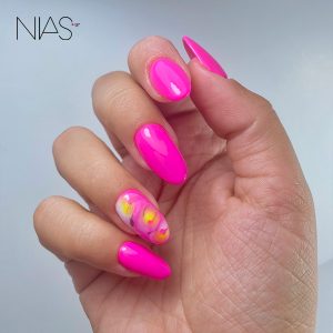 Nias Nails - Fuchsia with Colour Bloom